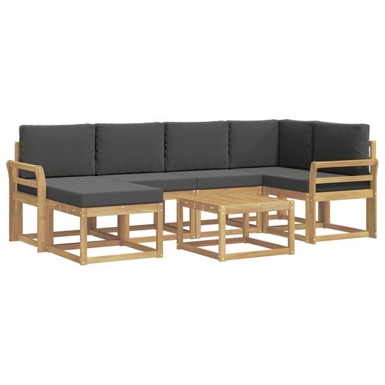 Ensemble de canapés d'extérieur 7 pc blanc et anthracite