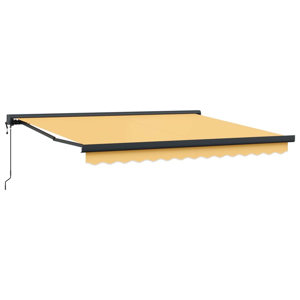 Auvent rétractable sable 500 × 300 cm tissu et métal