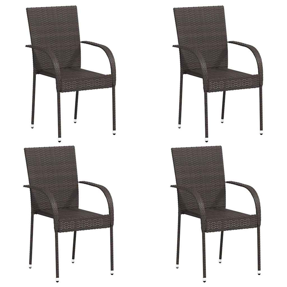Chaises empilables d'extÃ©rieur 4 pcs