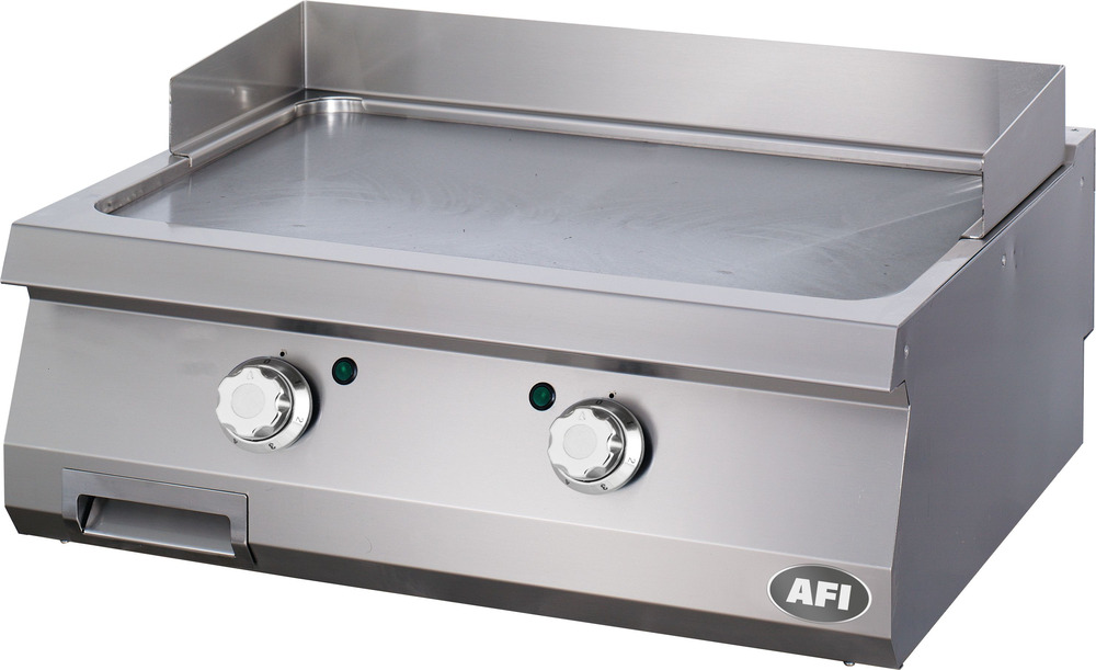 Grill électrique à poser double plaque lisse - acier carbone ou chrome - série 900 - afi collin lucy