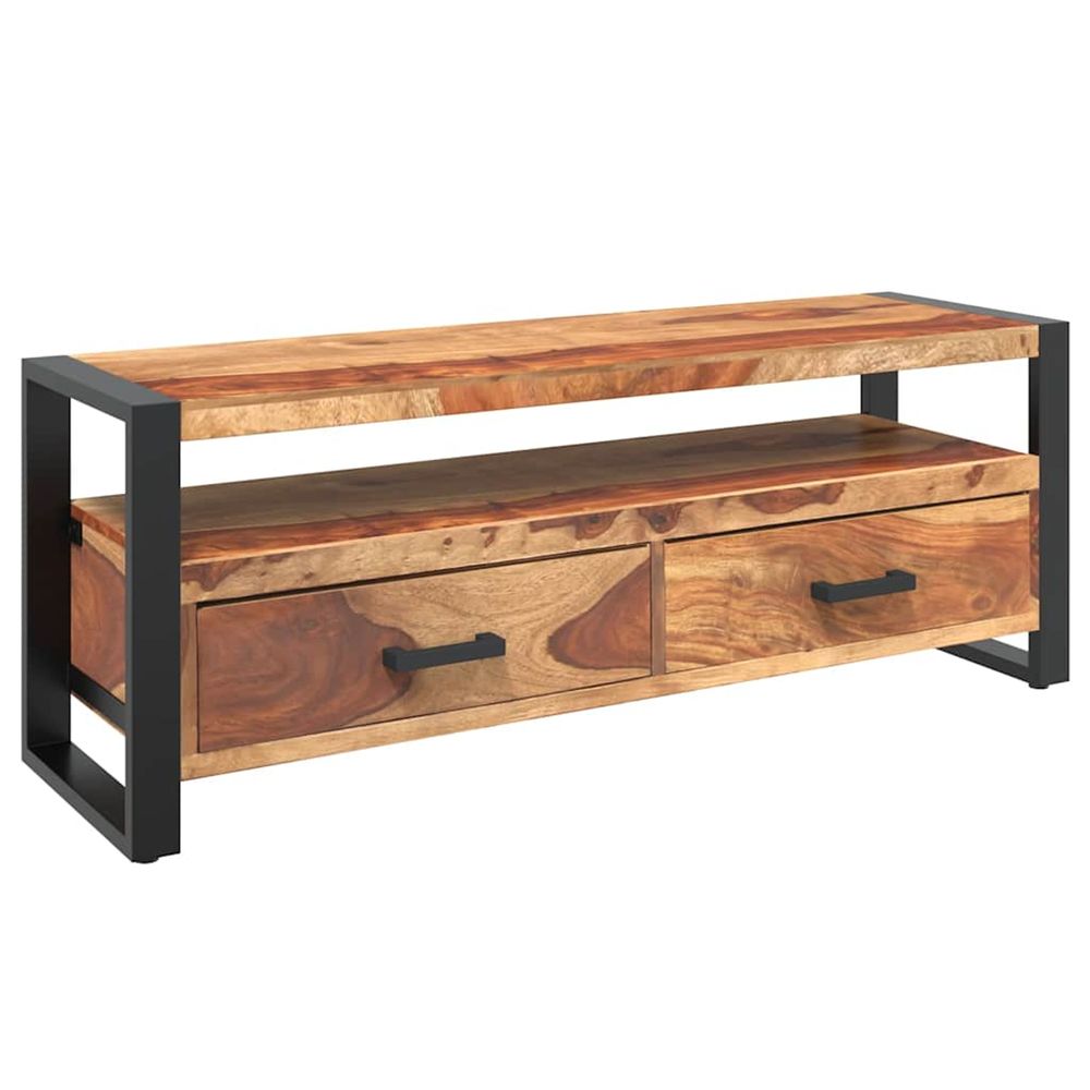 Meuble tv 120x35x45 cm bois solide de sesham