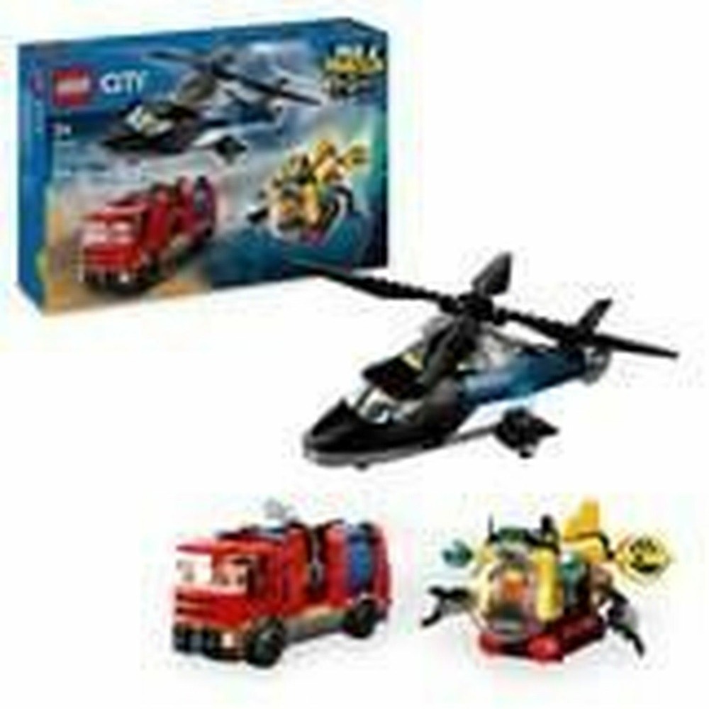 Lego city hélicoptere, camion de pompiers et sous marin modulable