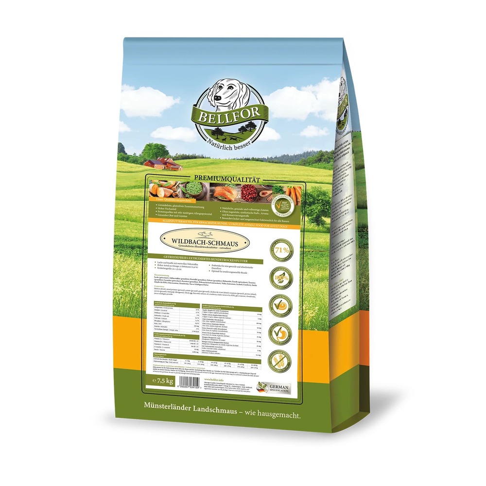 Croquettes au saumon & truite - wildbach-schmaus - festin des torrents - wildbach-schmaus - 7,5 kg