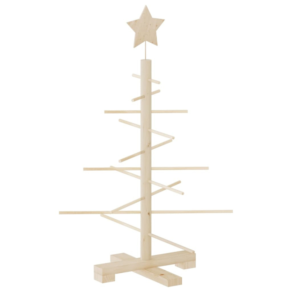 Arbre de noël en bois pour décoration 75 cm bois massif de pin
