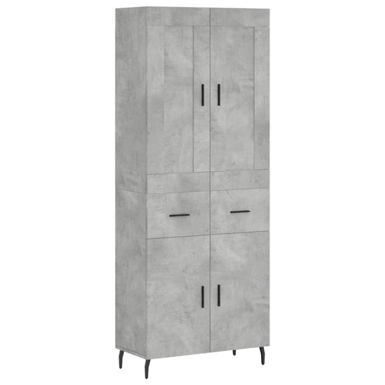 Buffet bahut commode armoire meuble de rangement organisateur cuisine salle de séjour salon haut 69,5 x 34 x 180 cm bois d'in