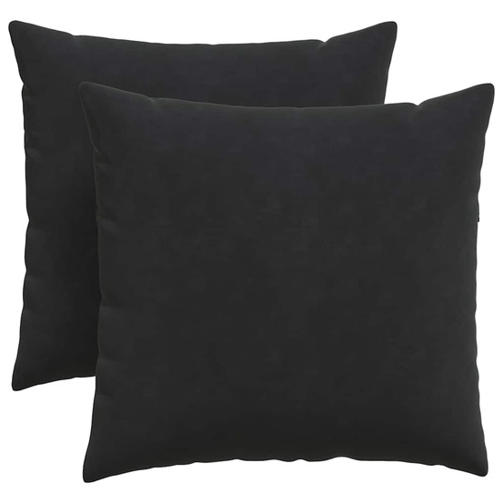 Coussins de canapé 2 pcs noir 45 x 45 cm