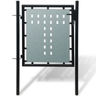 Portail simple de clôture noir 100x125 cm