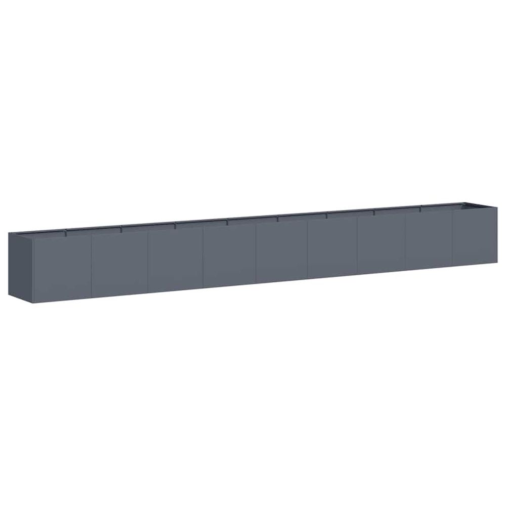 Jardinière anthracite 360x40x40 cm acier laminé à froid