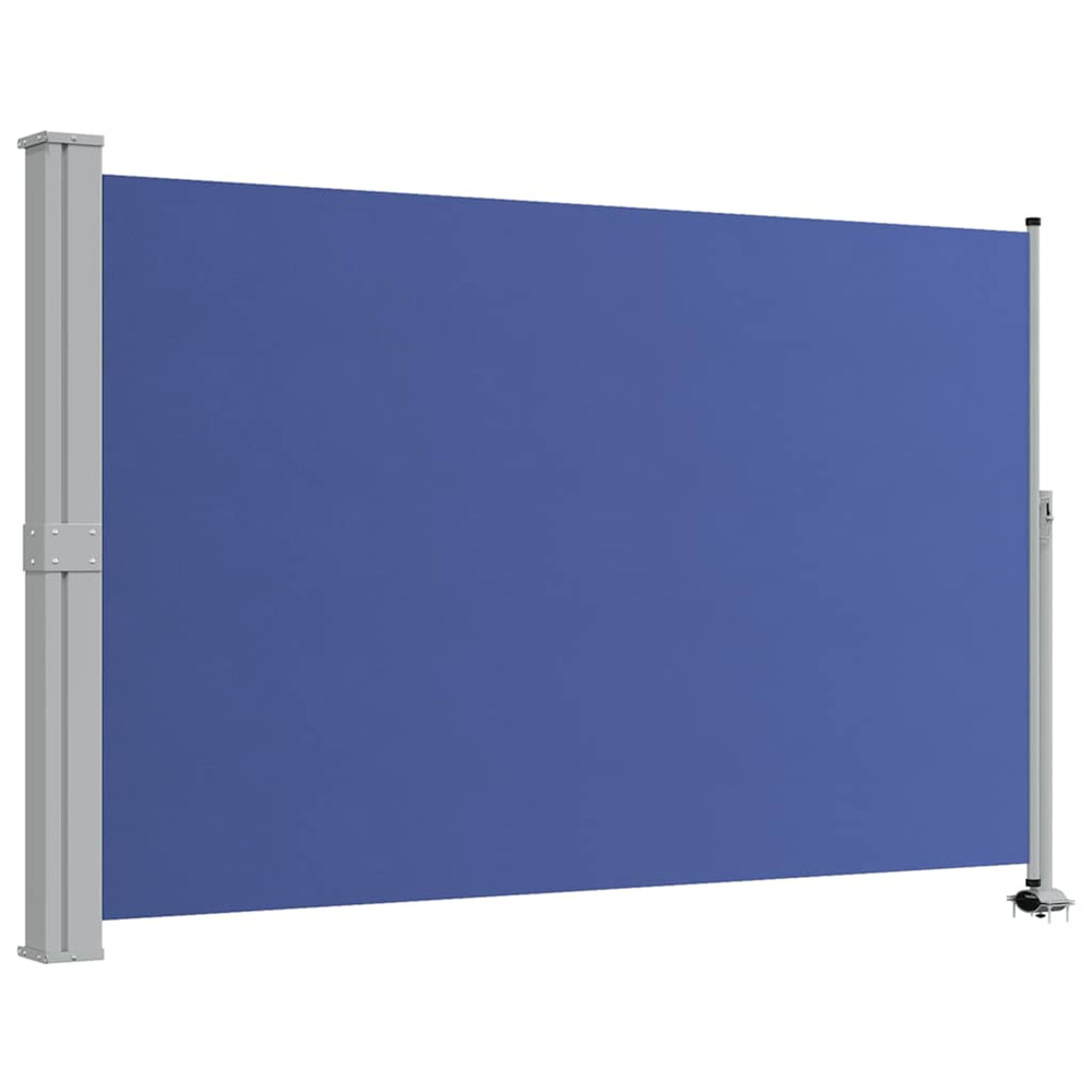 Auvent latéral rétractable de patio 160x300 cm bleu
