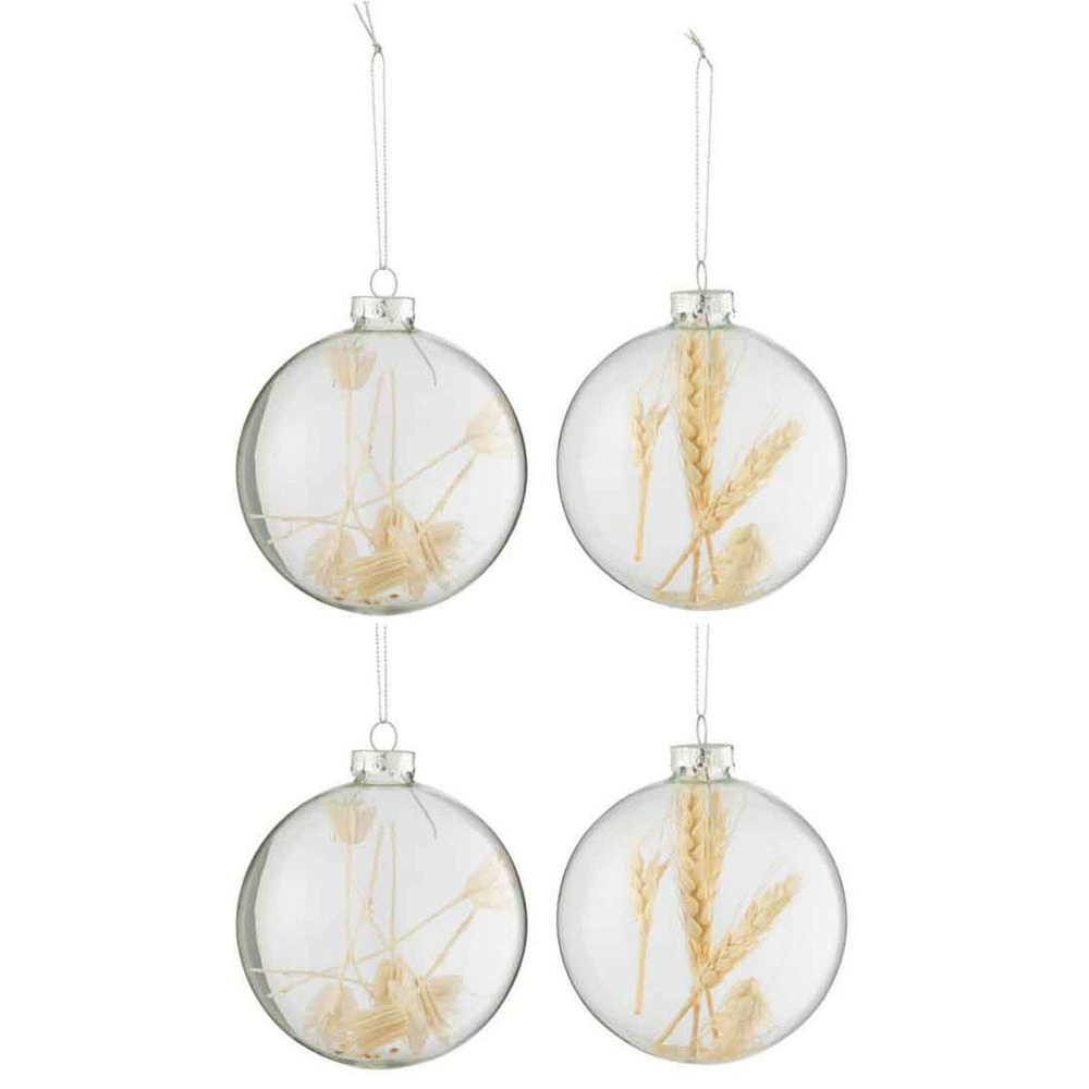 Lot de 4 boules de noël 