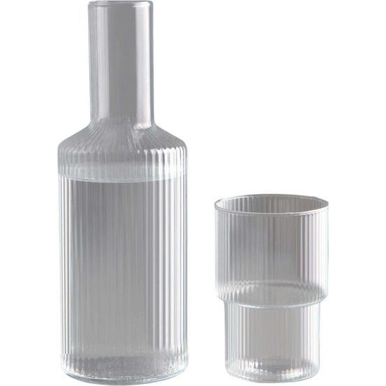 Bouteille en verre bouchon 2 en 1