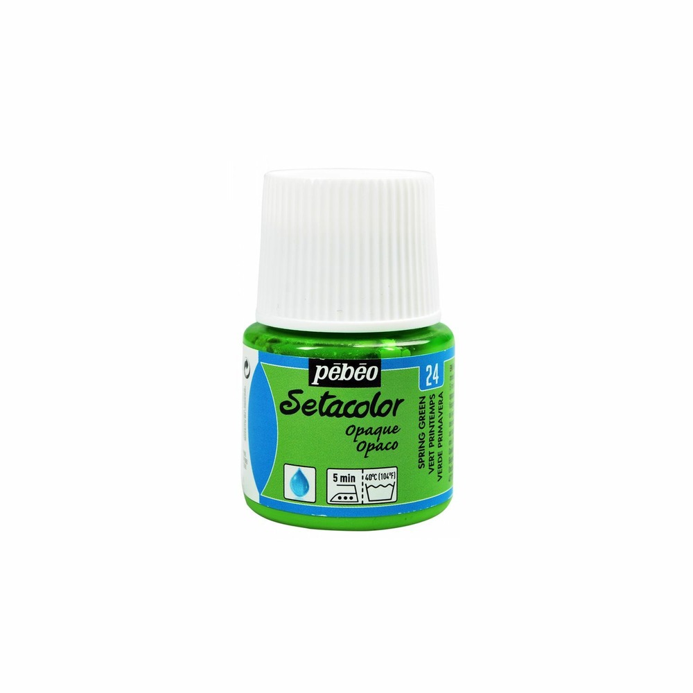 Peinture textile setacolor opaque - vert printemps - 45 ml