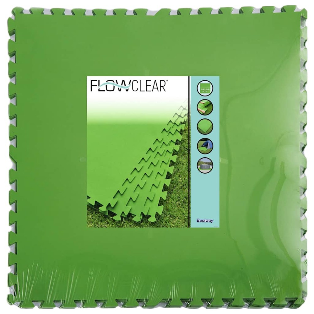 Protecteurs de plancher flowclear 9 pcs vert 5,47 m²