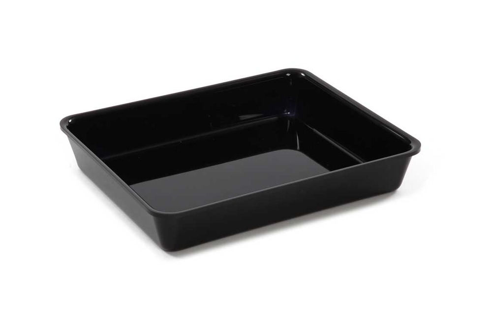 Plateau en plexiglas gastronorme gn 1/2 325x265x50mm noir - matériel chr pro