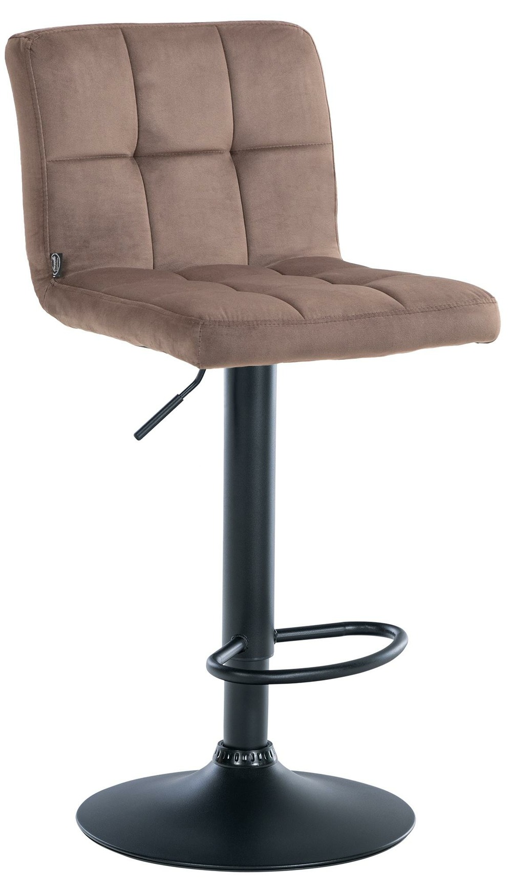 Tabouret de bar peru velours noir