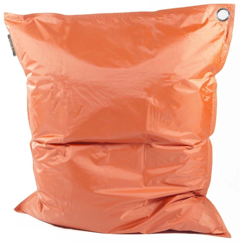 Grand coussin uni maxi orange lave