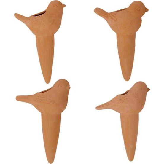 Arroseur à planter en terre cuite oiseau lot de 4
