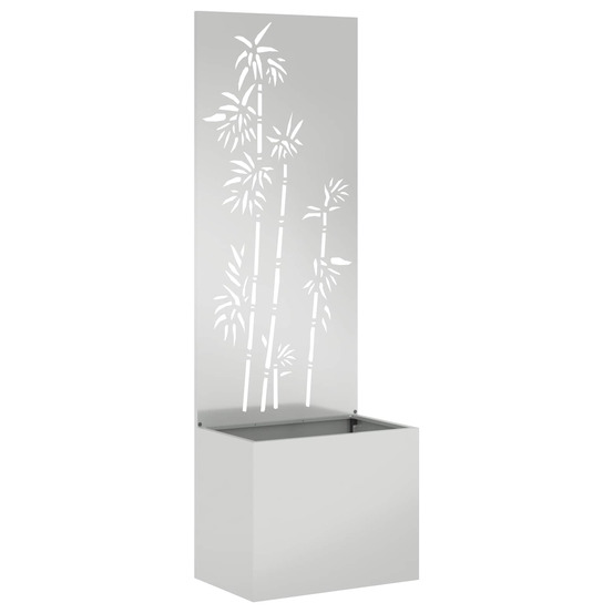 Écran de confidentialité de jardin floral argenté 50 x 140 cm
