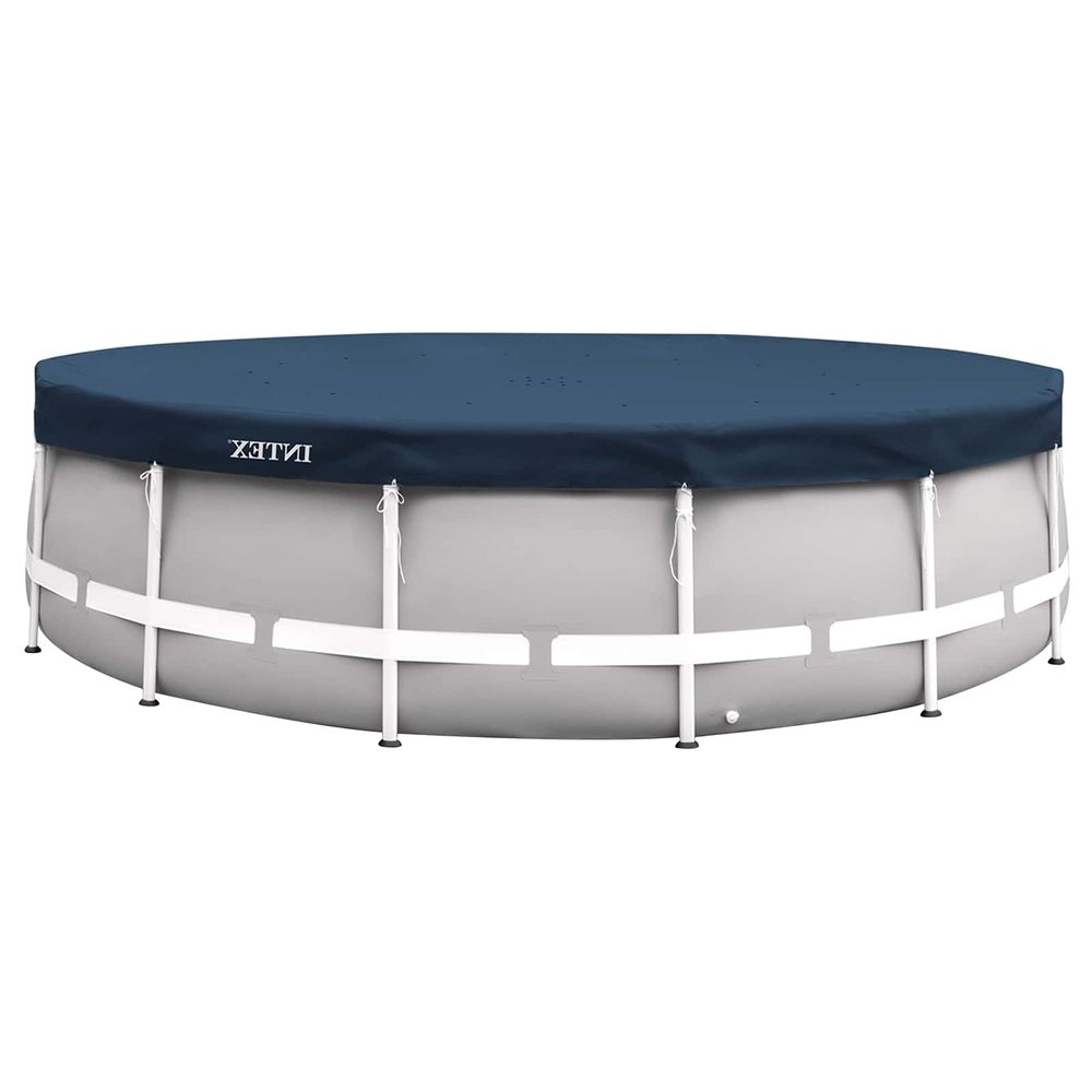 Couverture de piscine ø457 x 20 cm rond pvc, pet