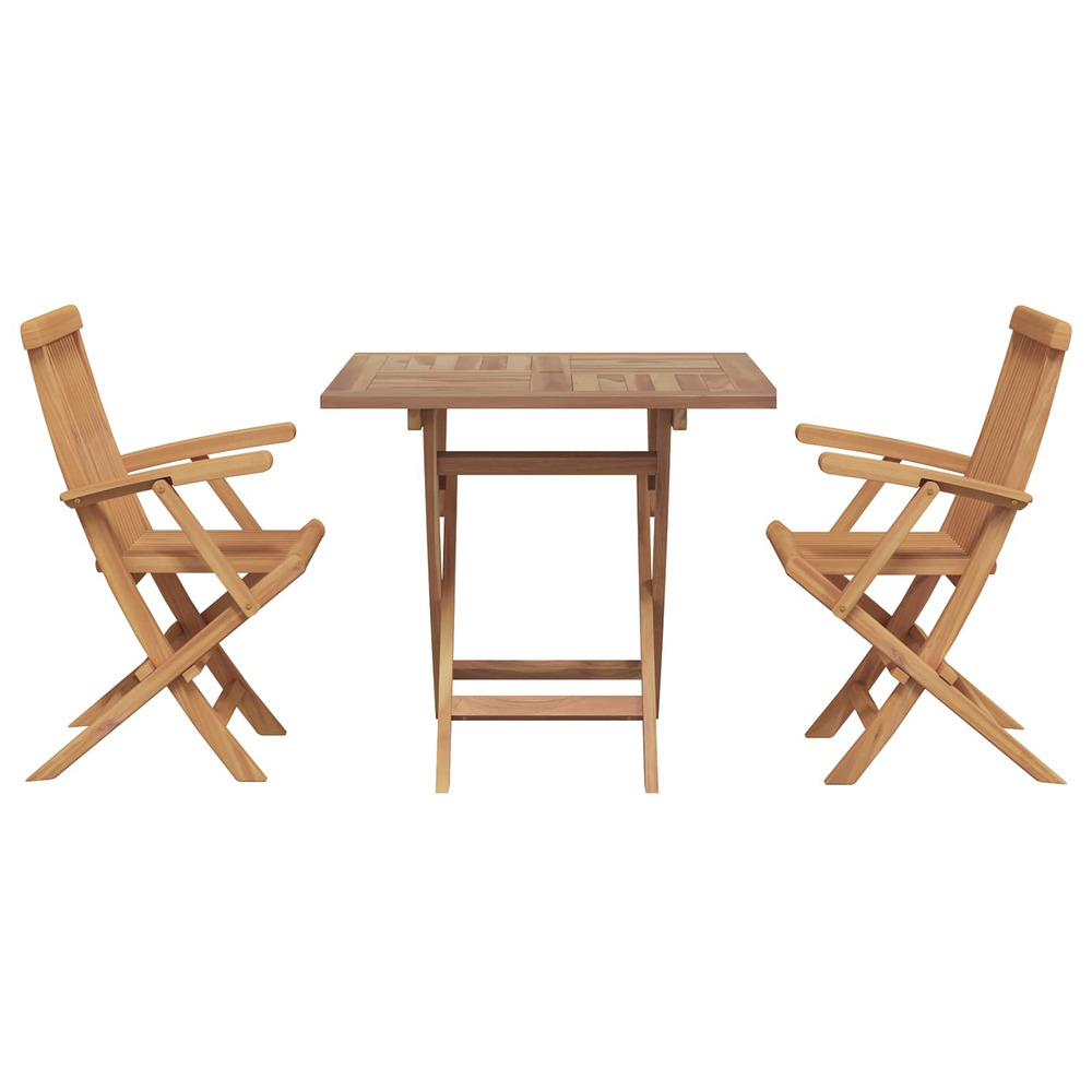 Ensemble de salle à manger pour jardin 3 pcs marron
