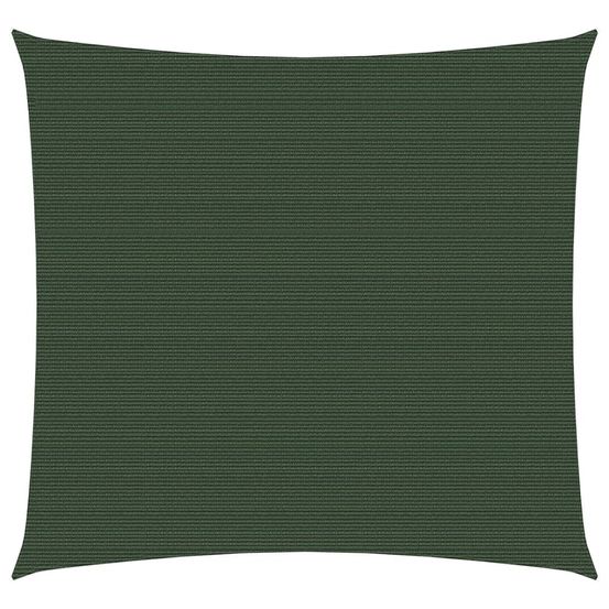 Voile toile d'ombrage parasol 160 g/m² vert foncé 6 x 6 m pehd