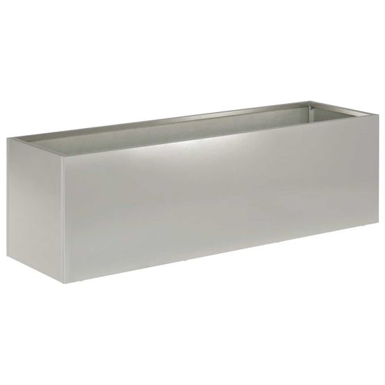Cache-pot de jardin argenté 80 x 30 x 30 cm acier inoxydable