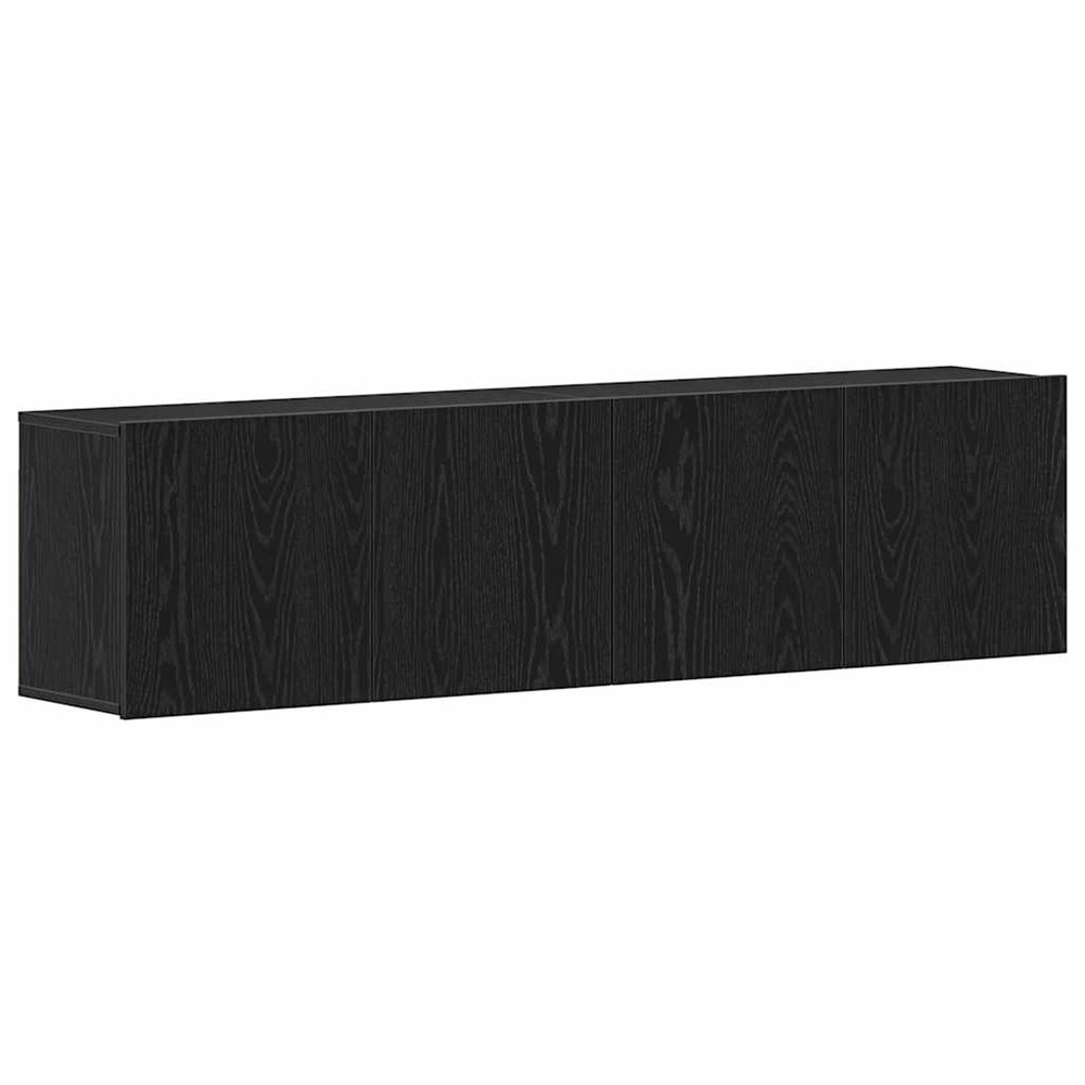 Meubles tv 2 pièces chêne noir 160 x 30 x 41 cm bois d'ingénierie