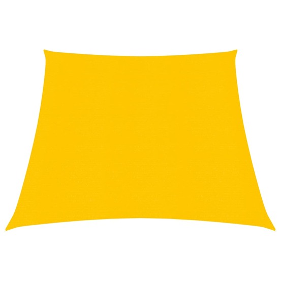 Voile toile d'ombrage parasol 160 g/m² pehd 3/4 x 3 m jaune