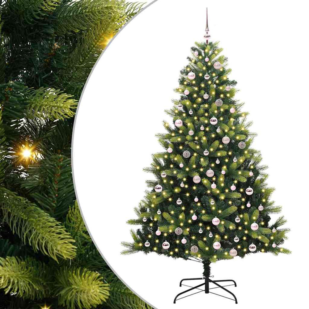 Arbre de noël artificiel en silicone flexible 300 leds 240 cm