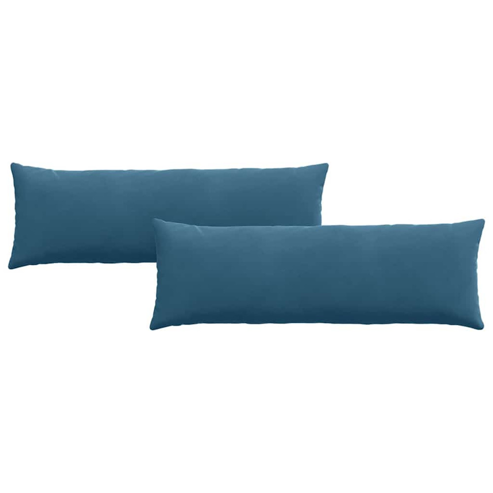 Coussins de canapé 2 pcs bleu 120 x 40 cm
