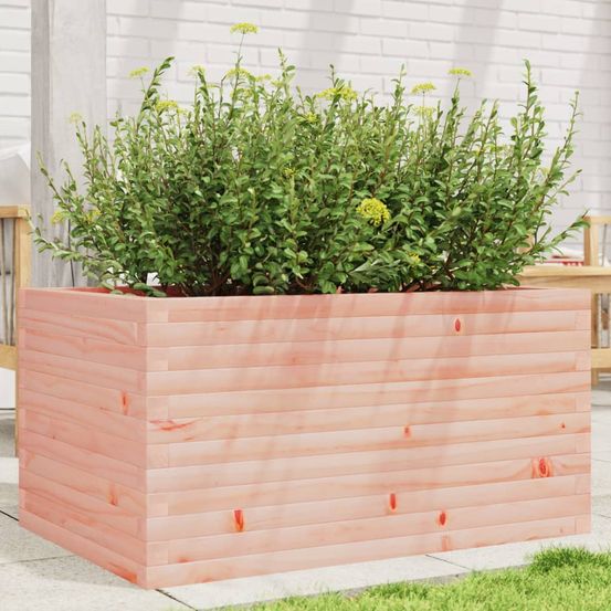Grand bac potager 90x60cm bois de douglas massif pour jardin extérieur