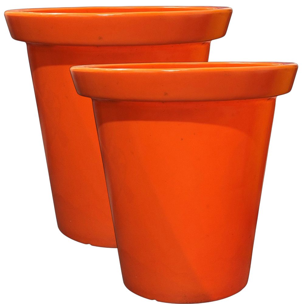 Pot de fleurs rond xxl delight 760l-lot de 2 - plast'up rotomoulage