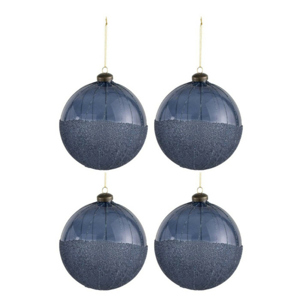 Lot de 4 boules de noël design 