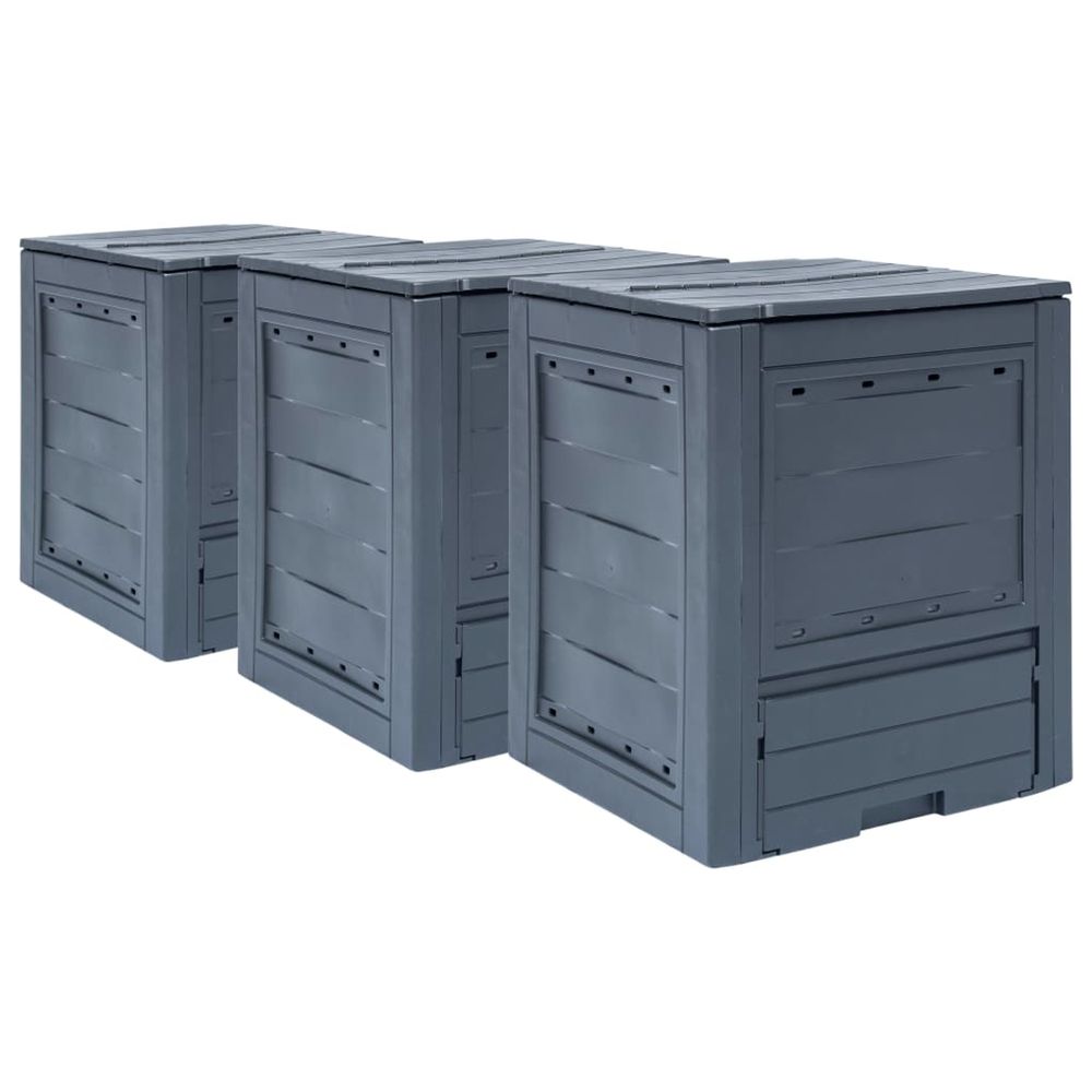 COMPOSTEURS DE JARDIN 3 PCS GR-(862802)