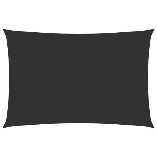 Voile toile d'ombrage parasol tissu oxford rectangulaire 5 x 7 m anthracite