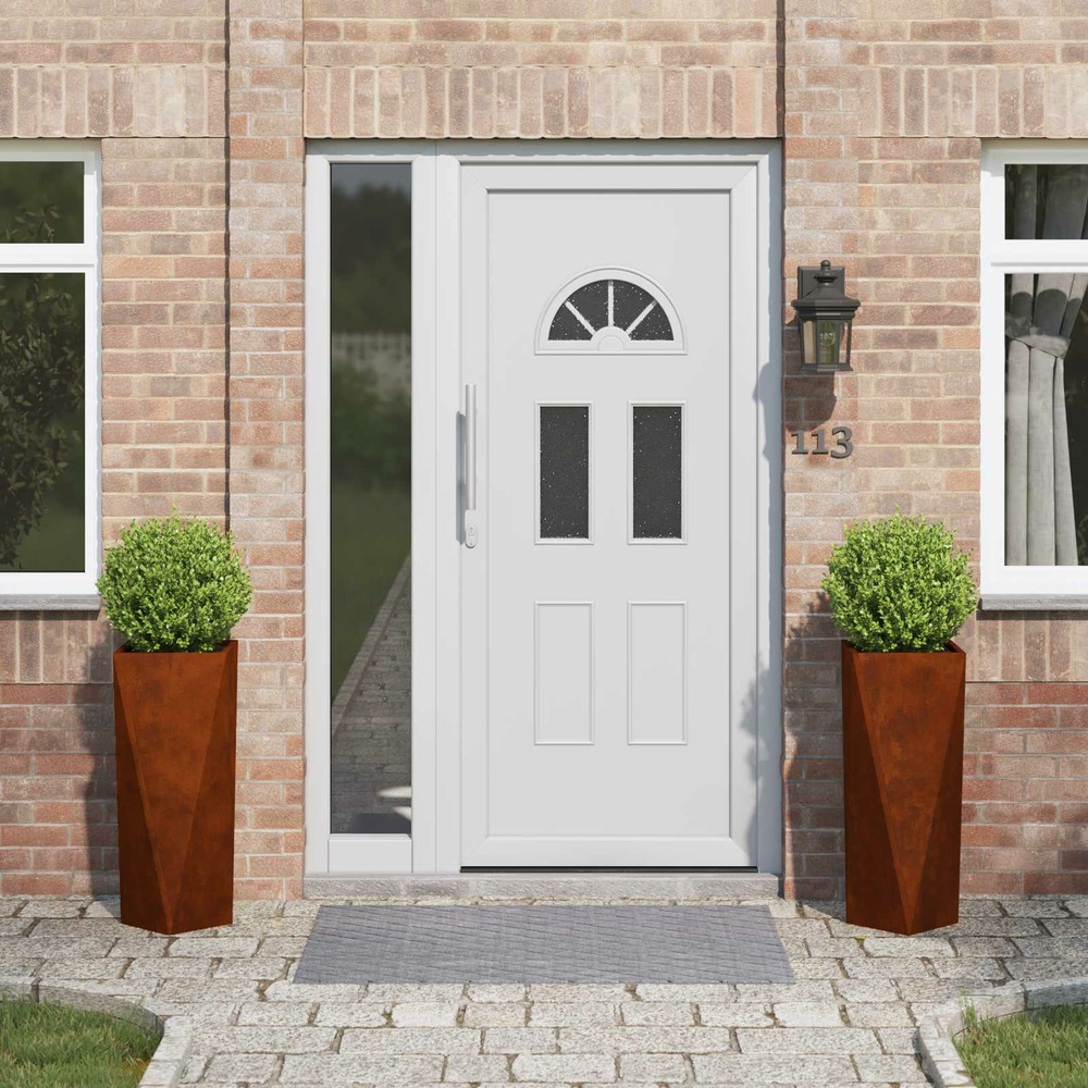 Jardinière 2 pcs rouillé 30 x 30 x 75 cm