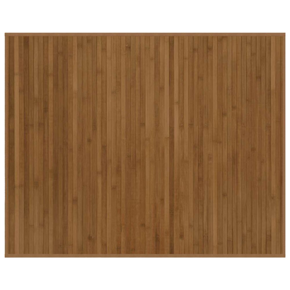 Tapis rectangulaire marron 80x100 cm bambou