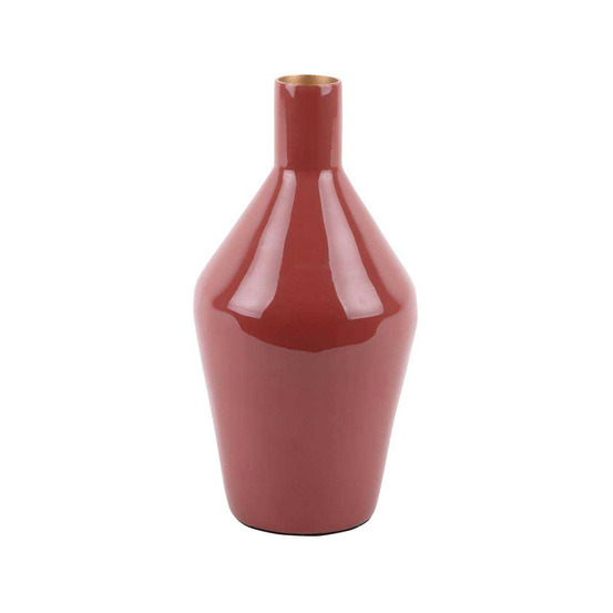 Vase en métal ivy cône ocre