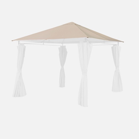 Toile de toit pour tonnelle 3x3m elusa - toile de rechange pergola, toile de remplacement