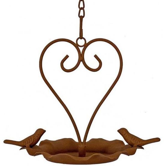 Mangeoire oiseaux suspendue love 22 x 15 x 46 cm