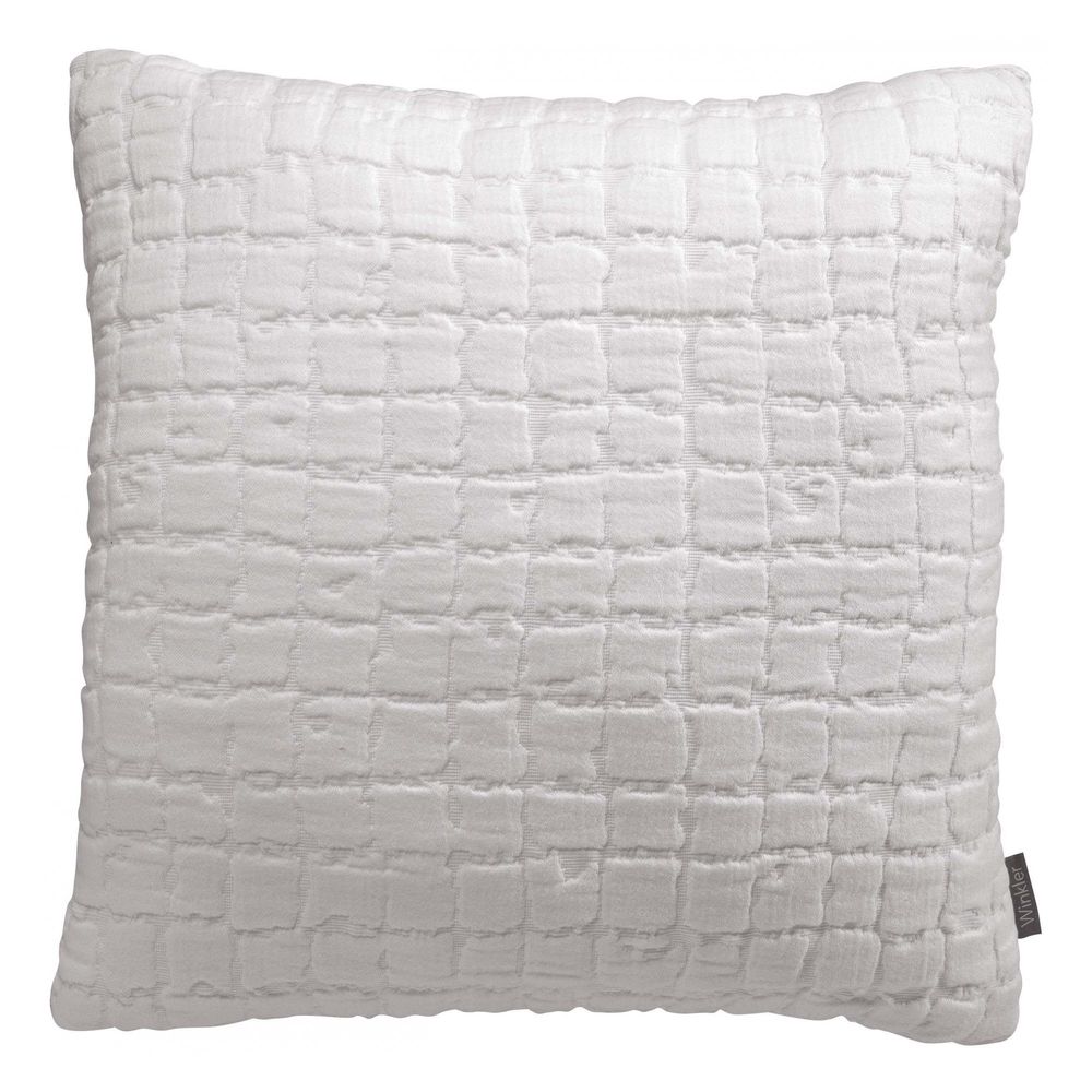 Coussin stonewashed swami blanc 45 x 45 cm