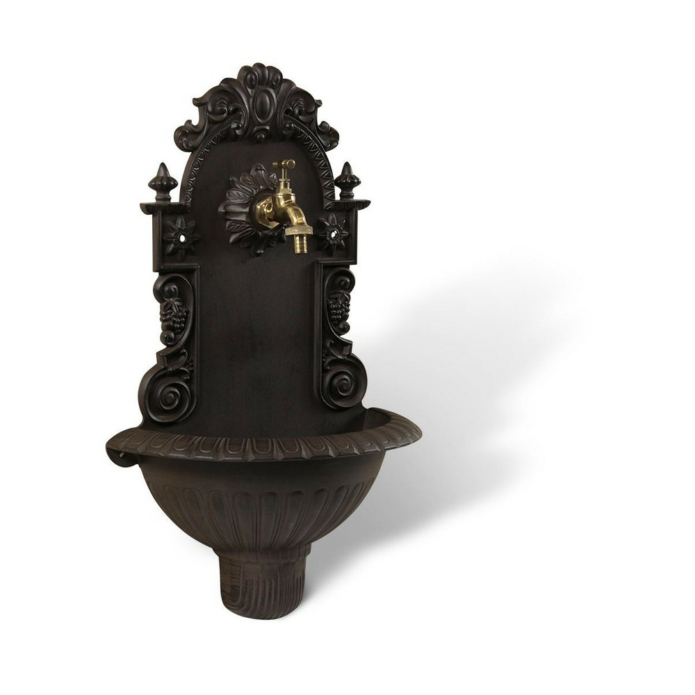 Fontaine de jardin aluminium marron - décoration d'autrefois