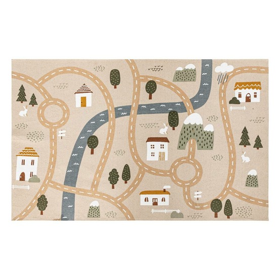Tapis enfant route niels jute 100x150cm