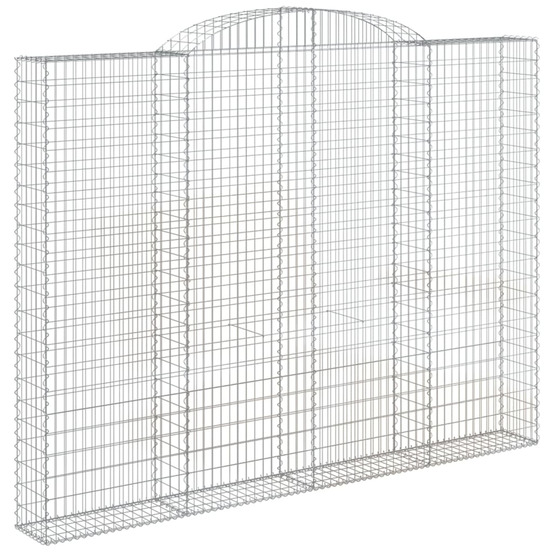 Panier de gabions arqué 300x30x220/240 cm fer galvanisé