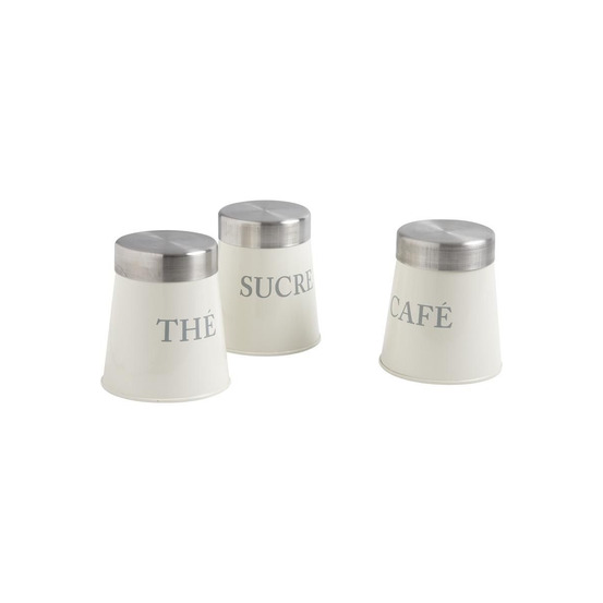 Boîtes de conservation thé sucre café (lot de 3)