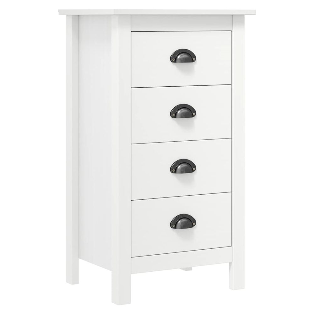 Buffet hill blanc 46x35x80 cm bois de pin solide