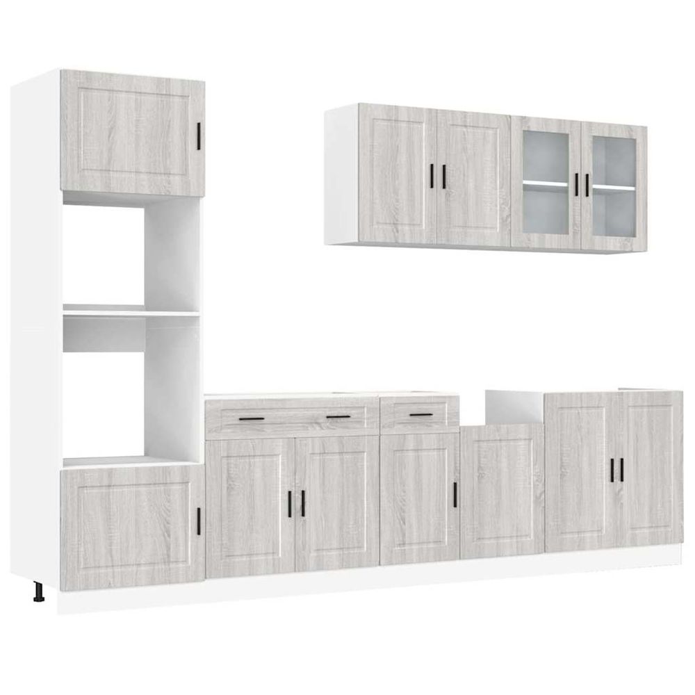 Ensemble d'armoires de cuisine 7 pcs kalmar bois d'ingénierie
