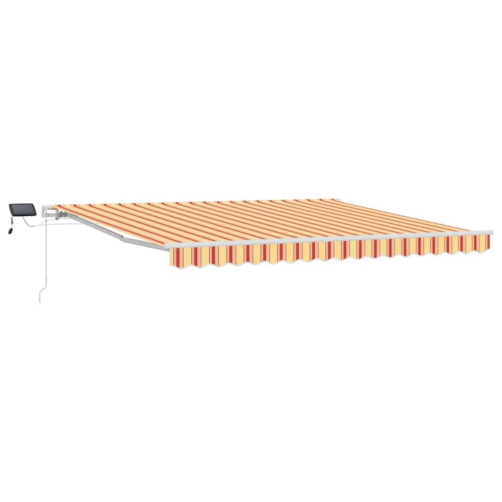 Auvent rétractable jaune et orange 400 × 300 cm