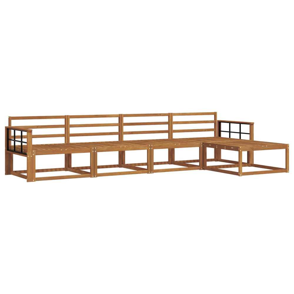 Ensemble de canapés d'extérieur 5 pcs naturel