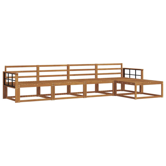 Ensemble de canapés d'extérieur 5 pcs naturel